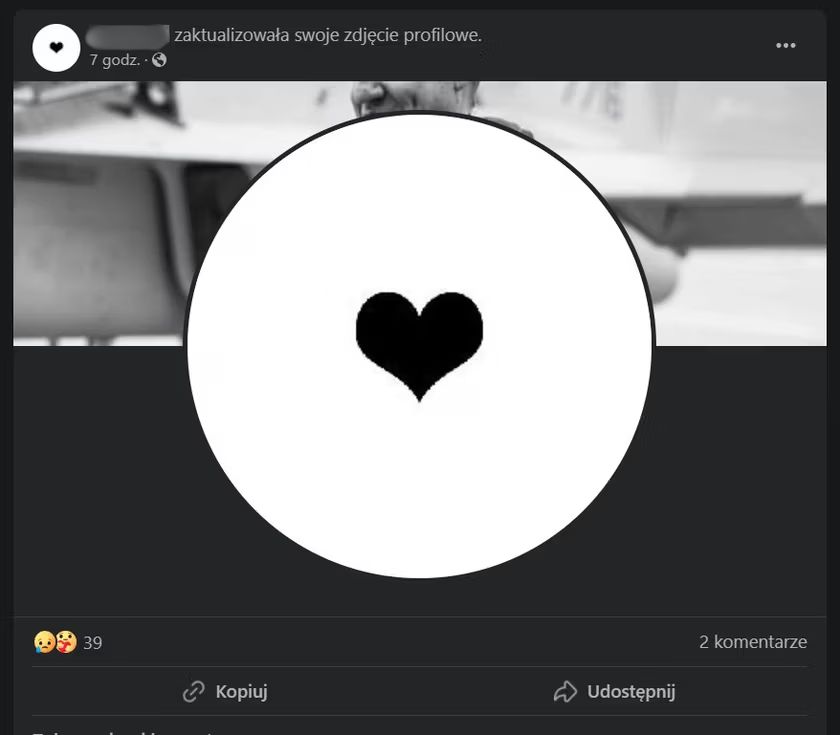 Poruszający gest żony tragicznie zmarłego pilota