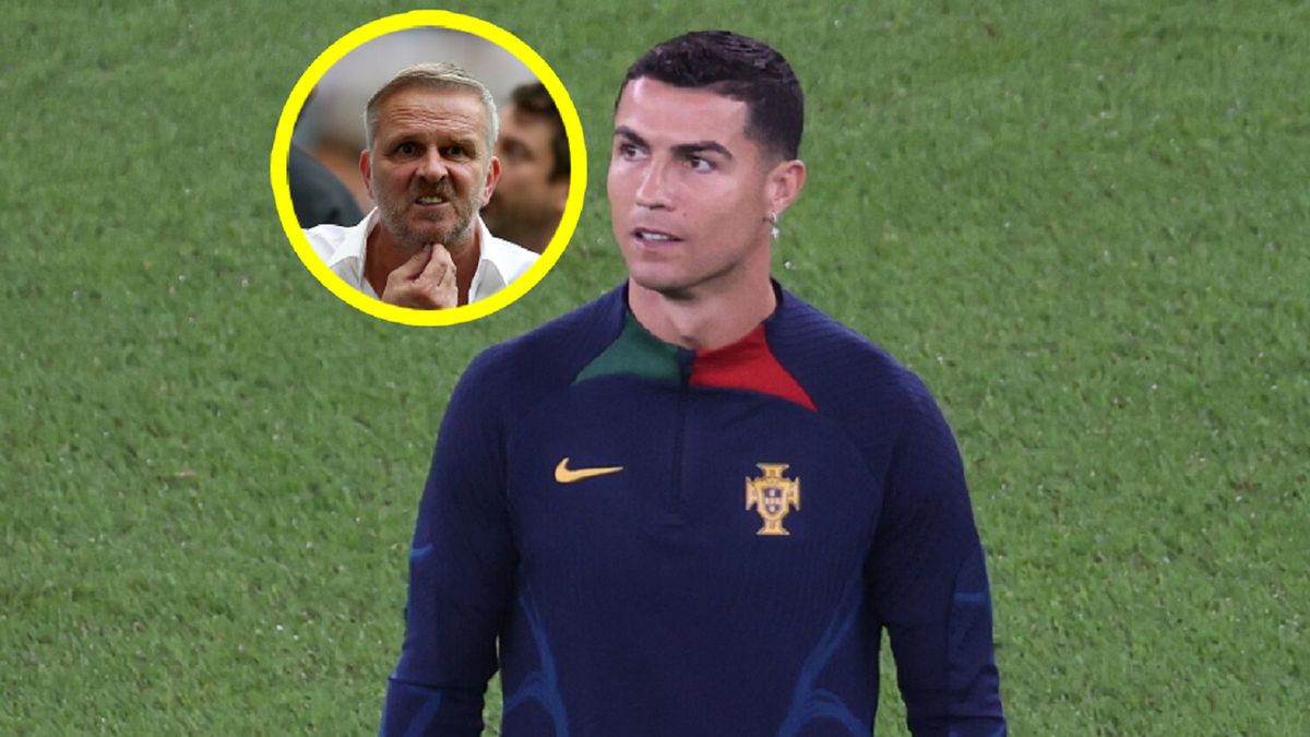 Cristiano Ronaldo i Dietmar Hamann (w kółku)