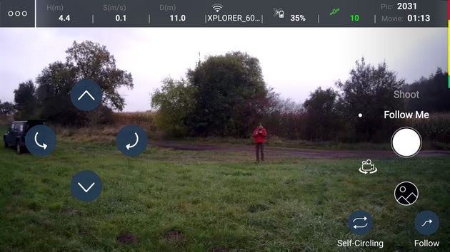 XIRO Xplorer V - opcja Follow Me