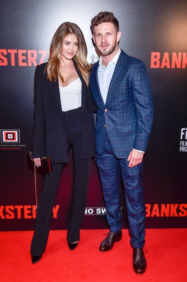 Joanna Opozda i Antek Królikowski na premierze filmu Banksterzy