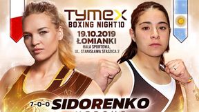 Boks. Tymex Boxing Night 10. Powrót Sashy Sidorenko. Rywalka walczyła o mistrzostwo świata 7-krotnie