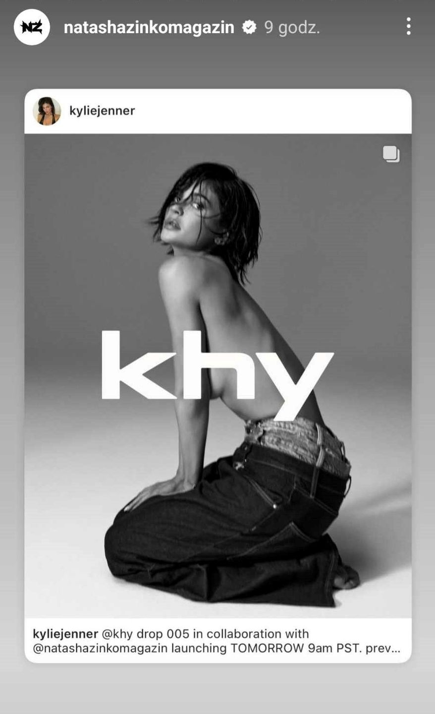 Kylie Jenner pozuje topless