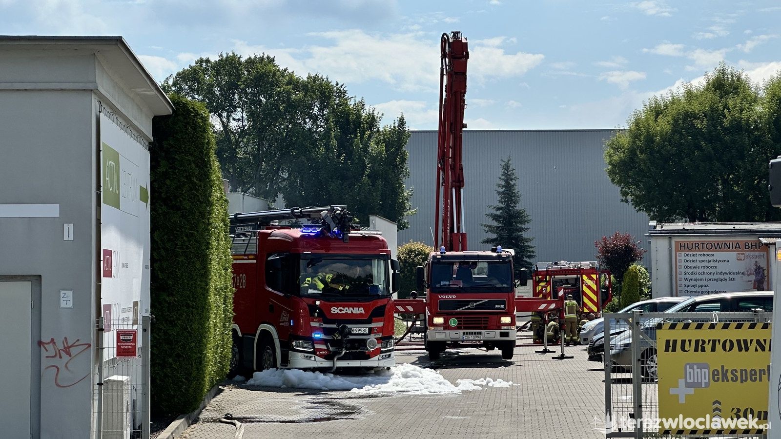 Pożar hali magazynowej przy Barskiej
