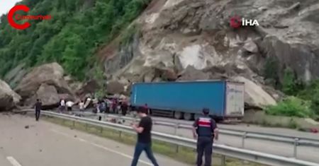 Olbrzymie głazy spadły na tiry. Makabryczny wypadek na granicy