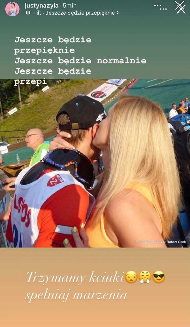 Justyna Żyła kibicuje Piotrowi Żyle