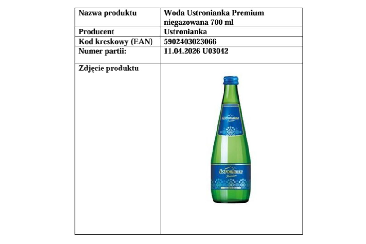 Informacja o wycofaniu produktu ze strony sklepu Auchan