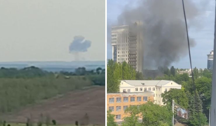 Zatrzęsło się w okupowanych miastach. Eksplozje w Ługańsku i Doniecku