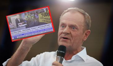Relacjonowali wiec Tuska. Wpadka TVN24