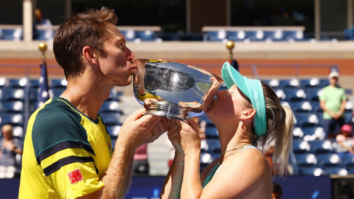 Getty Images / Mike Stobe / Na zdjęciu: John Peers i Storm Sanders, mistrzowie US Open 2022 w mikście