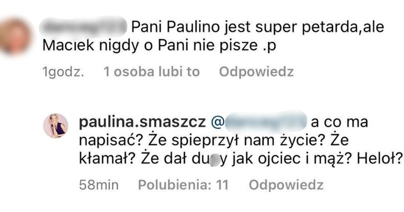 Paulina Smaszcz dyskutuje z internautami pod sensacyjnym wpisem