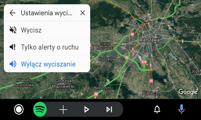 Opcja wyciszania pozwala wyłączyć lektora na pewien czas.