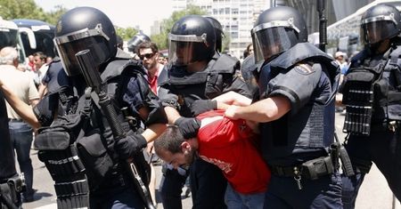 Madryt zasnuty dymem. Przez górniczy protest