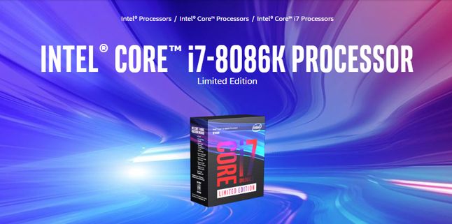 Limitowana edycja Intel Core i7-8086K. Specyfikacja jest już dostępna na stronie Intela.