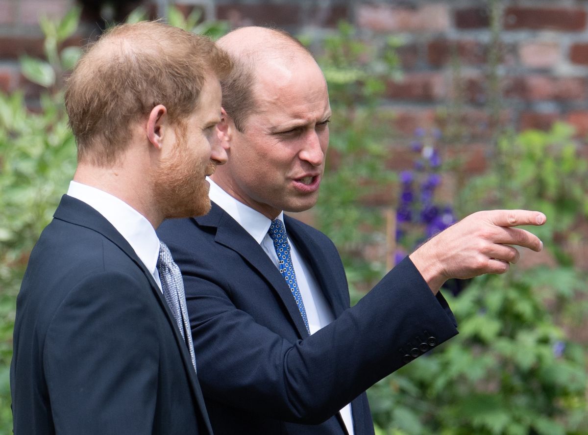 William i Harry na odsłonięciu pomnika księżnej Diany