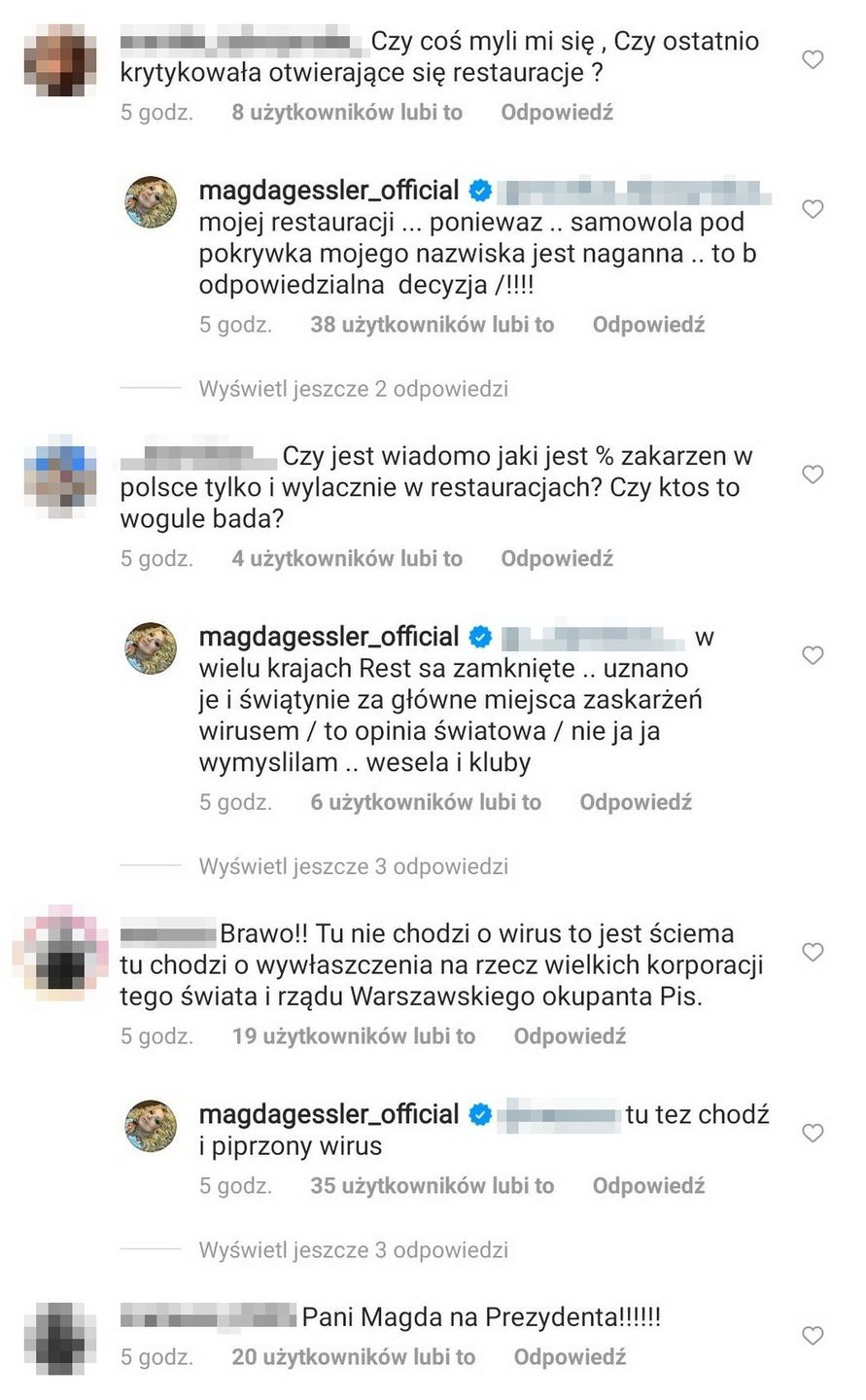 Magda Gessler komentuje sytuację restauratorów w dobie obostrzeń
