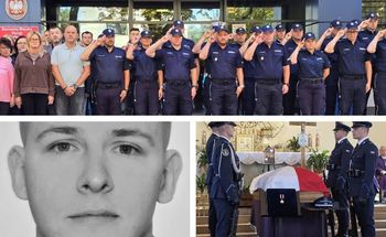 Policjanci oddali hołd tragicznie zmarłemu sierżantowi Natanowi Sieroniowi. Minuta ciszy także w Płocku