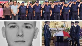 Policjanci oddali hołd tragicznie zmarłemu sierżantowi Natanowi Sieroniowi. Minuta ciszy także w Płocku