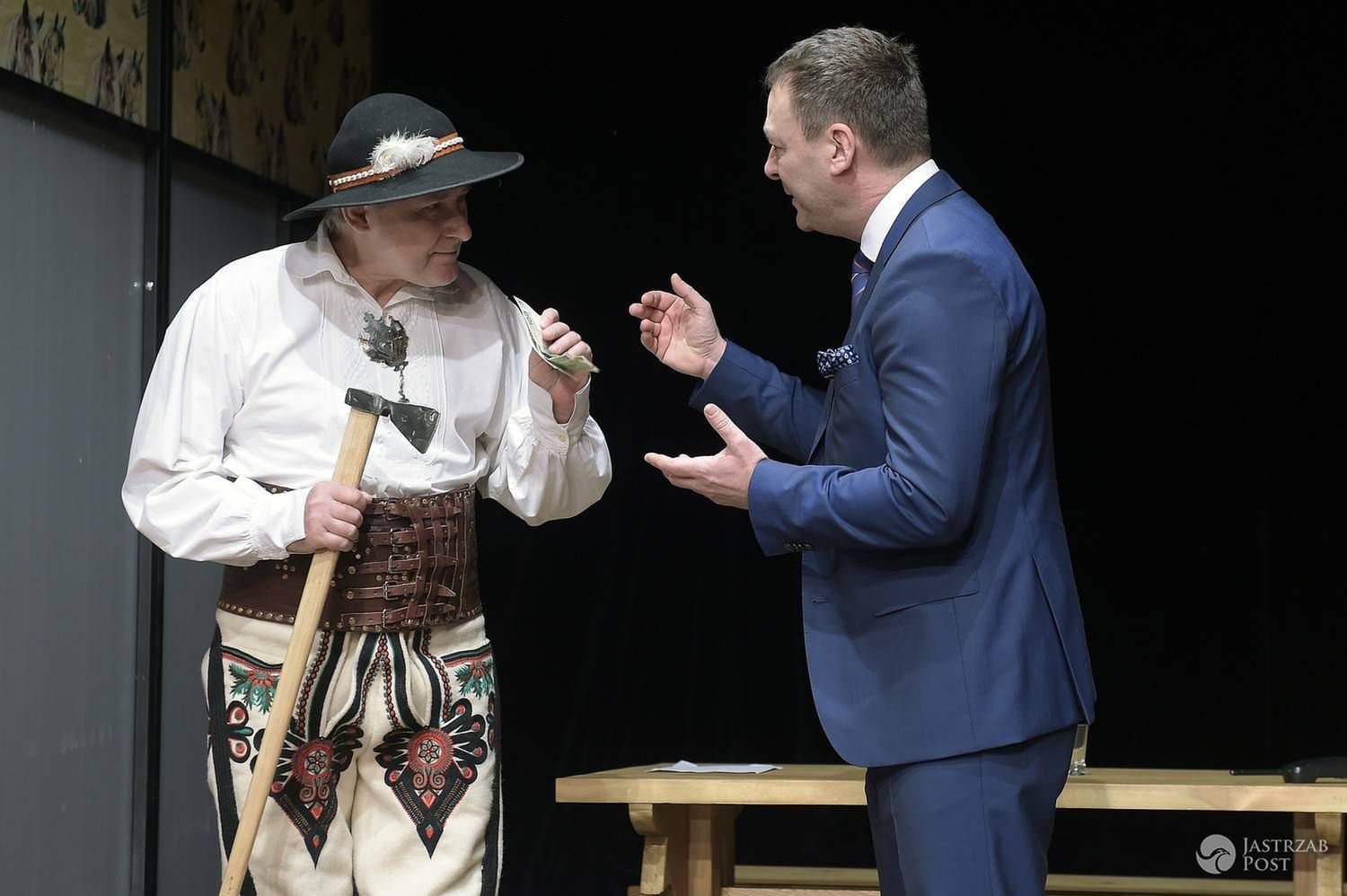 Piotr Skarga, Jacek Rozenek - próba medialna spektaklu SPA, czyli salon ponętnych alternatyw w Teatrze Kamienica