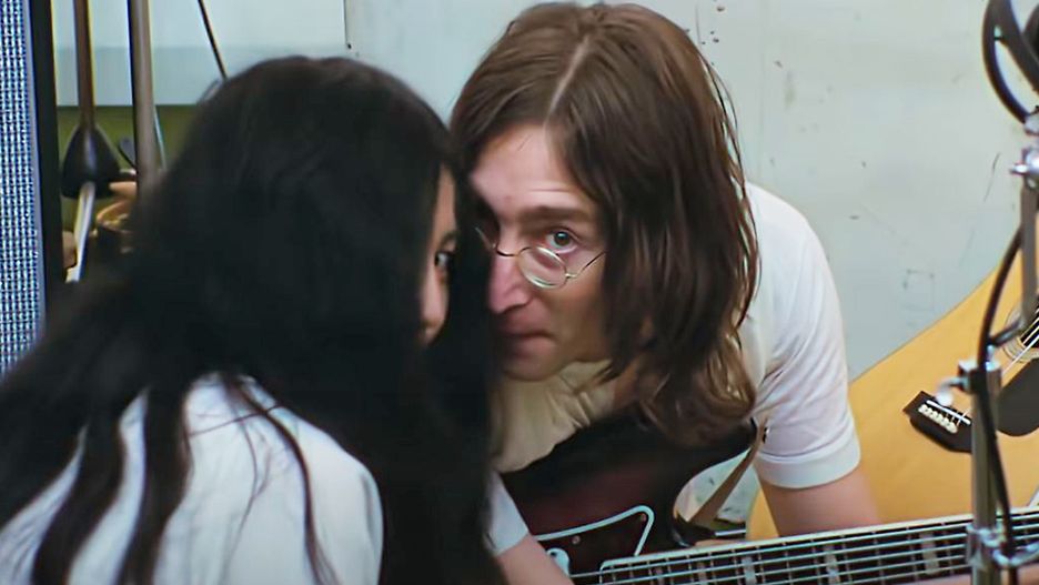 John Lennon i Yoko Ono w studiu nagraniowym