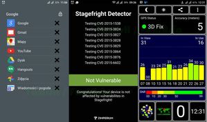 Aplikacje chronione / Stagefright Detector / GPS
