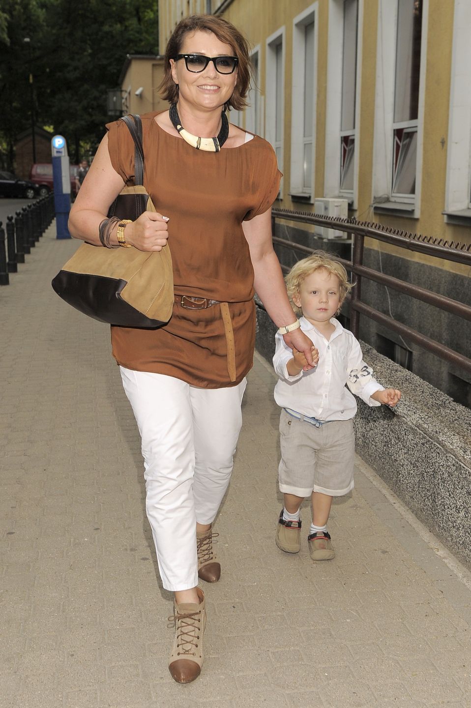 Małgorzata Ostrowska-Królikowska z synem Ksawerym - 2011 rok