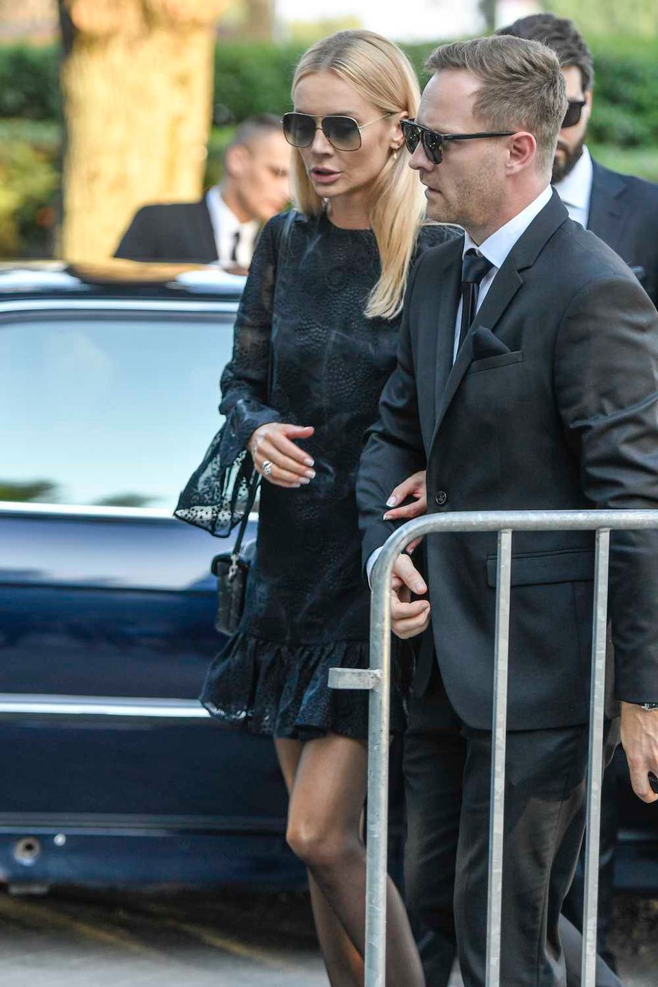 Agnieszka Woźniak-Starak na pogrzebie męża