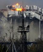 Konflikt na Ukrainie - zniszczone lotnisko w Doniecku