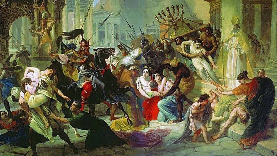 Zdobycie Rzymu przez Wandalów, obraz Karła Briułłowa