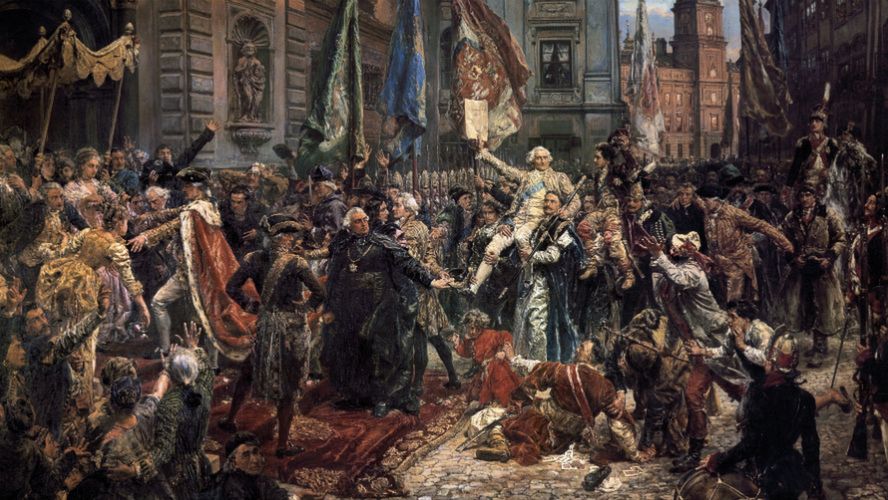 Obraz "Konstytucja 3 Maja 1791 roku" Jana Matejki z 1891 r.