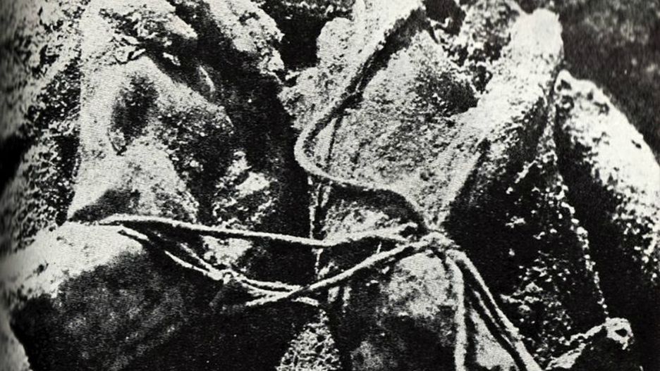 Zdjęcie z ekshumacji ciał polskich oficerów zamordowanych przez NKWD w Katyniu w 1940, Katyń 1943