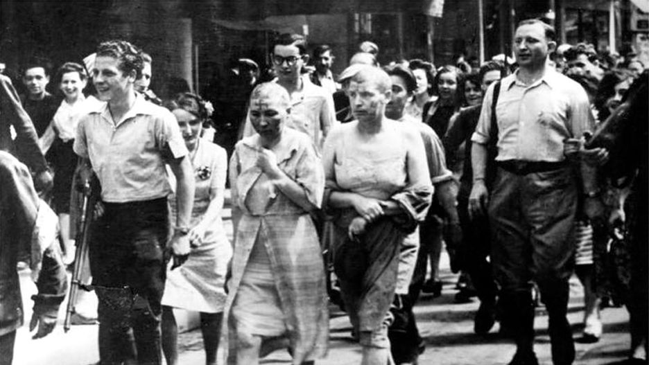 Francuzki oskarżone o kolaborację z Niemcami, 1944 r.