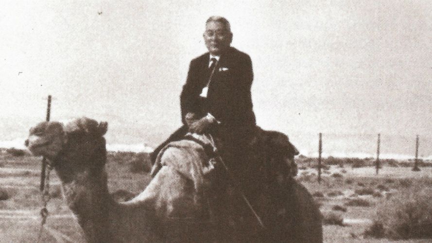 Sugihara Chiune na Wzgórzach Golan w Izraelu, 1970 r.