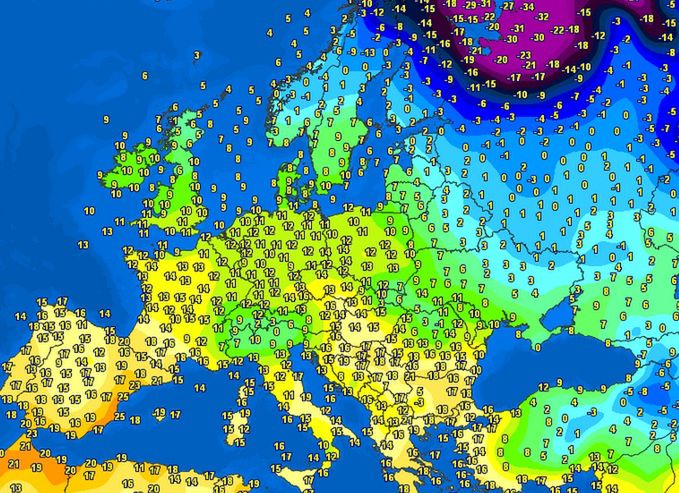 Pogoda. W sobotę nad Europą utrzymują się jeszcze wysokie temperatury.