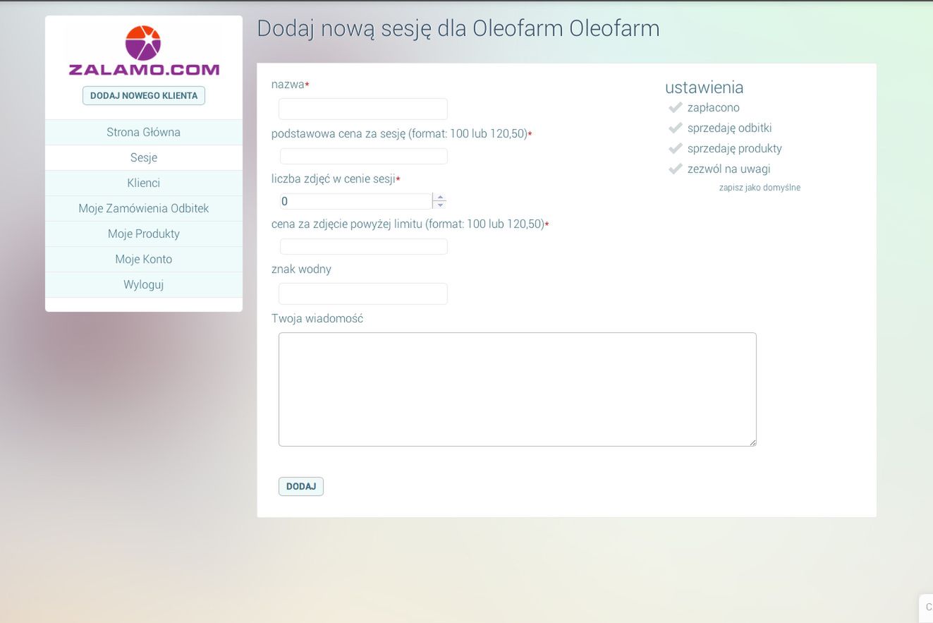 Zalamo.com - internetowe narzędzie dla fotografów do pracy z klientami [recenzja] 2