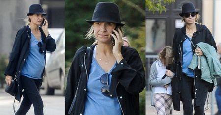 Ciężarna Joanna Koroniewska odbiera córkę ze szkoły (ZDJĘCIA)