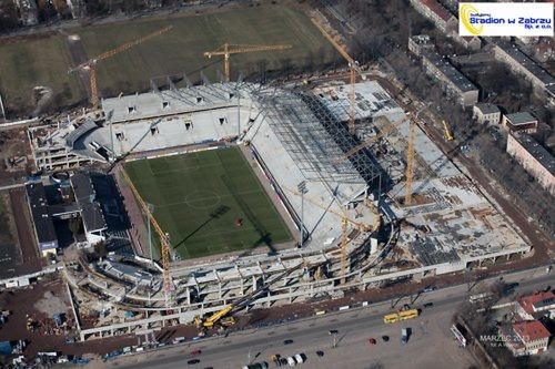 Boiska treningowe Górnika Zabrze w górnej części zdjęcia / fot. stadion-zabrze.pl