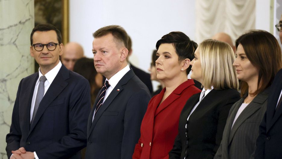 Zaprzysi??enie rz?du Mateusza Morawieckiego
Fot. Wojciech Olkusnik/East News, Warszawa, 27.11.2023. Palac Prezydencki. Uroczystosc zaprzysiezenia rzadu Mateusza Morawieckiego.
Wojciech Olkusnik