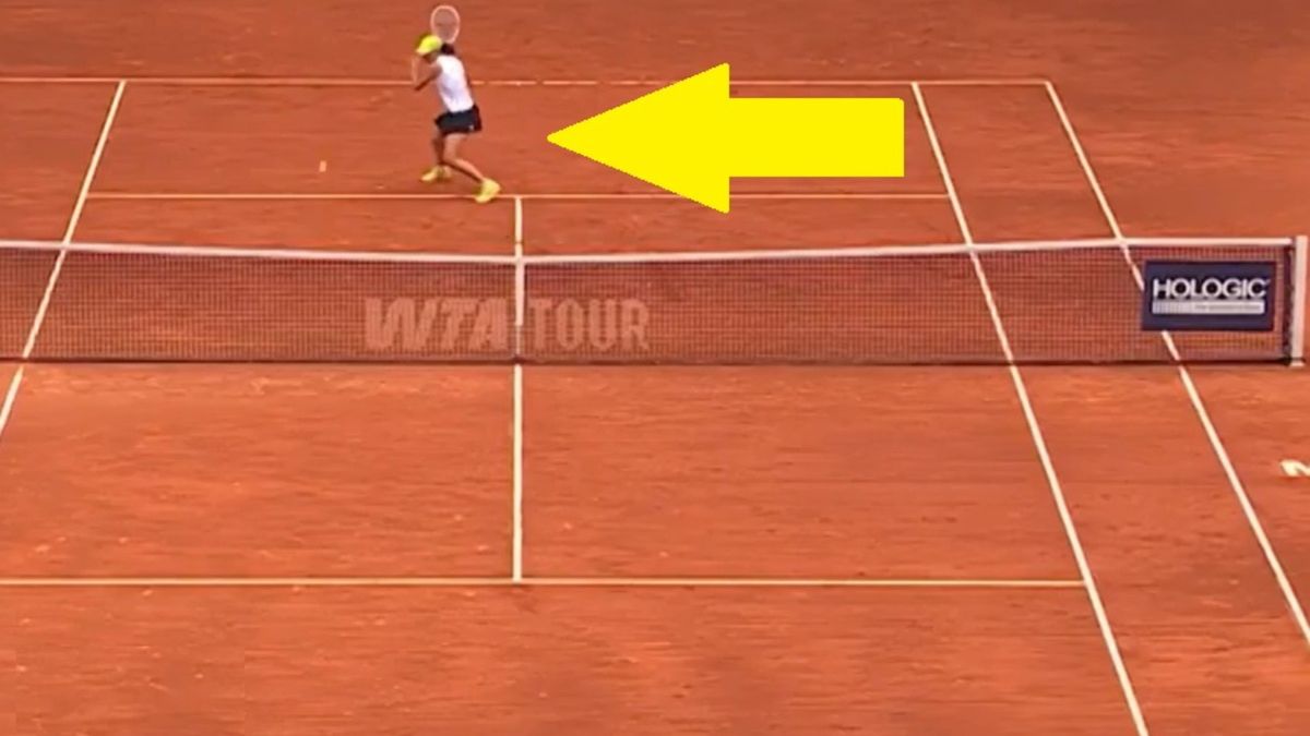 Twitter / WTA / Iga Świątek w meczu z Madison Keys