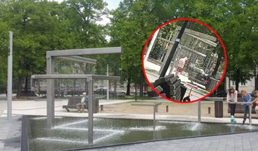 Gorzów: zabrali go prosto z fontanny. Użył żelu pod prysznic