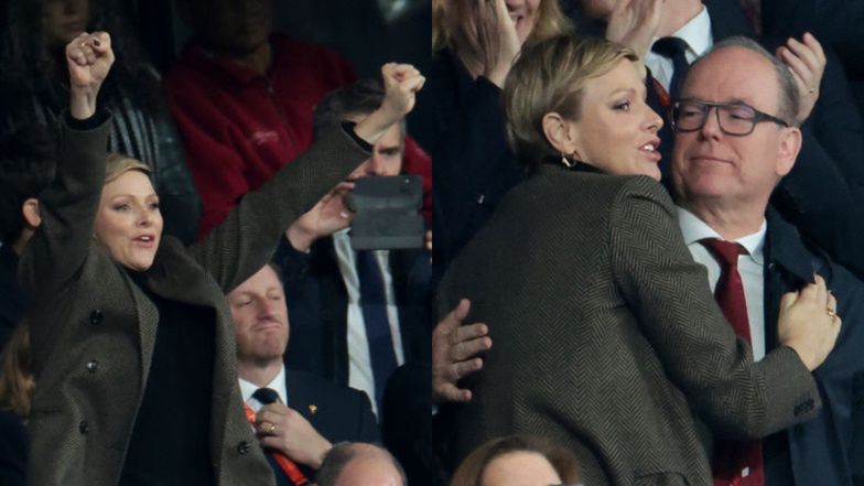 Księżna Charlene i książę Albert byli honorowymi gośćmi meczu rugby między drużynami RPA i Wielkiej Brytanii