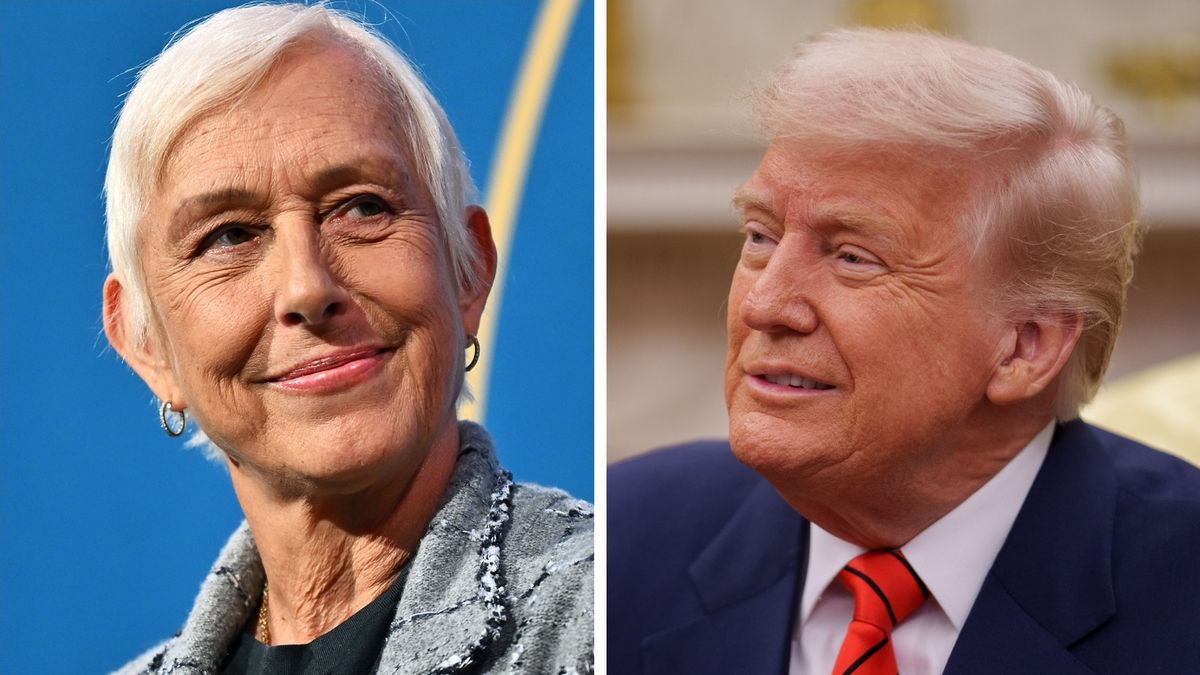 Getty Images / Roy Rochlin / Na zdjęciu: Martina Navratilova i Donald Trump (fot. Andrew Harnik/Getty Images)