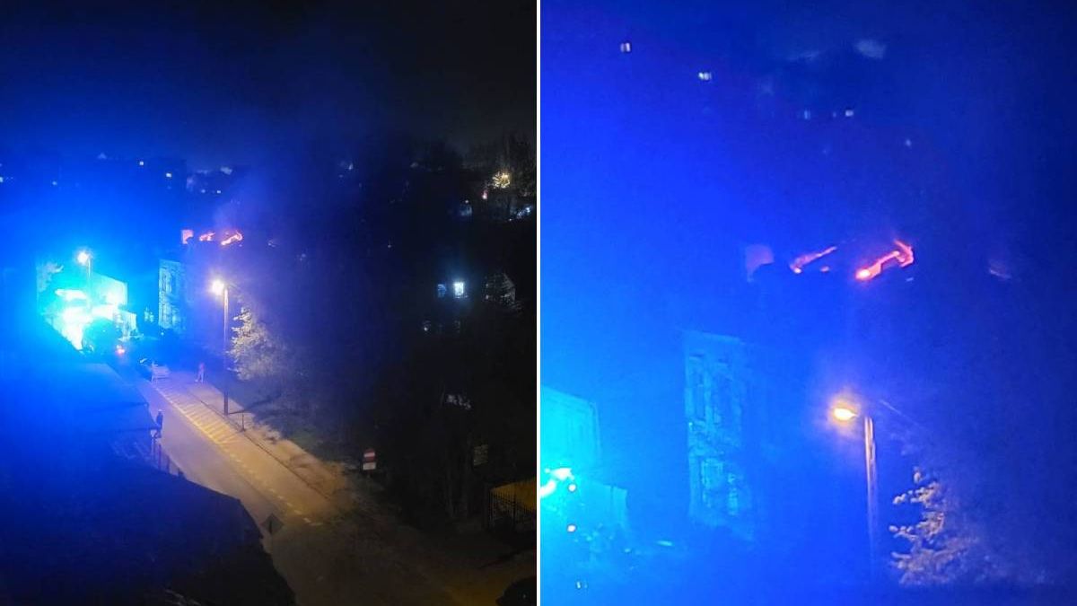 Pożar pustostanu przy ul. Dolnej Panny Marii w Lublinie