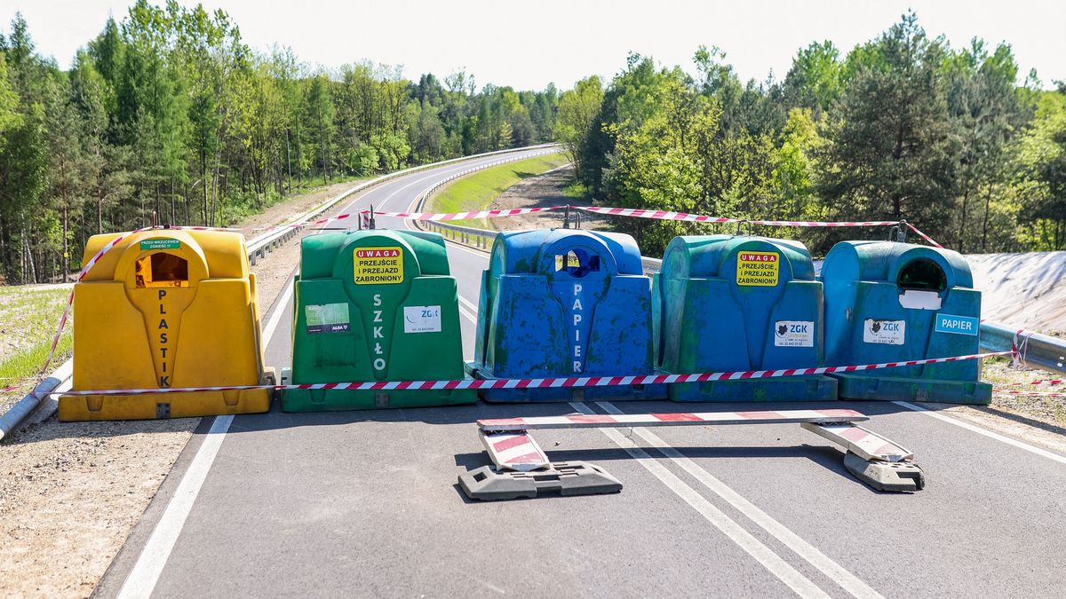 Zablokowana obwodnica Bolesławia - zdjęcie z maja 2023 roku