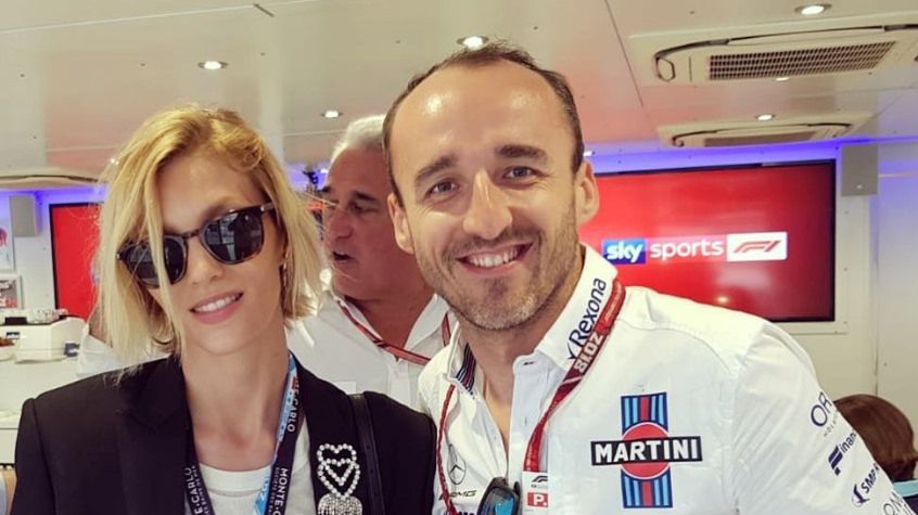 Anja Rubik i Robert Kubica w czasie Grand Prix Monako