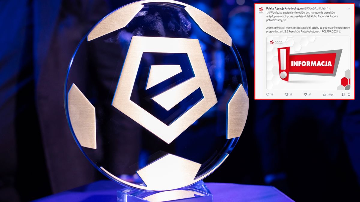 Nagroda PKO Ekstraklasy (Getty Images), oświadczenie POLADA (Twitter)