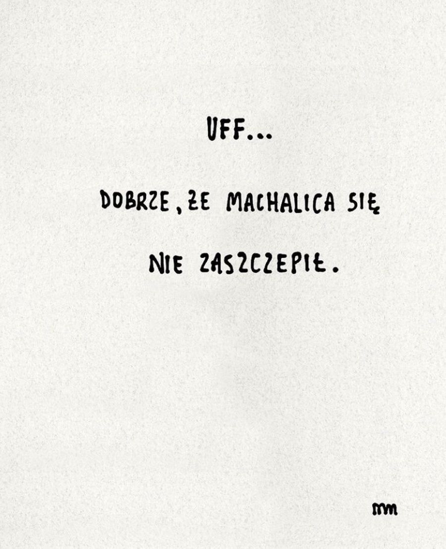 Matylda Damięcka komentuje "aferę szczepionkową"