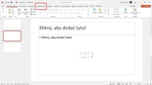 Microsoft PowerPoint, menu Projektowanie