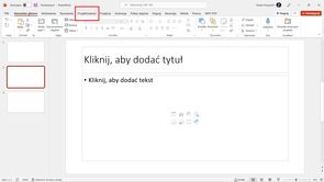 Microsoft PowerPoint, menu Projektowanie