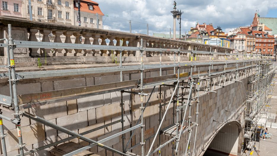 Warszawa. ZDM remontuje zabytkową balustradę (fot. Zarząd Dróg Miejskich)