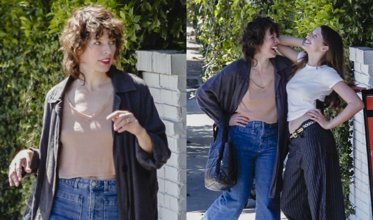 Milla Jovovich "przyłapana" na spacerze z córką w Los Angeles